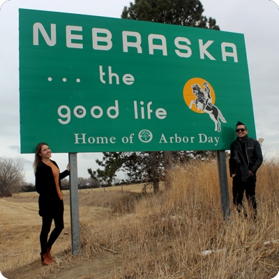 Nebraska State Welcome Sign