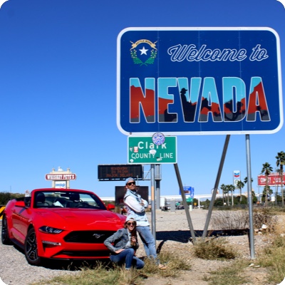 Nevada State Welcome Sign