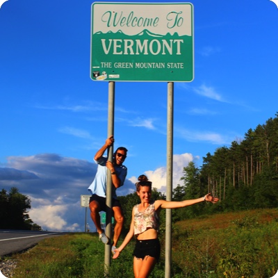 Vermont State Welcome Sign