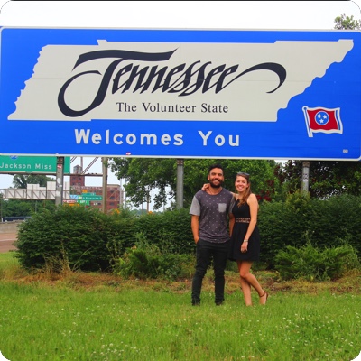 Tennessee State Welcome Sign