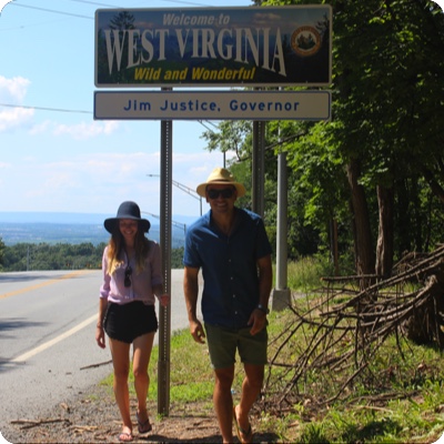 West Virginia State Welcome Sign
